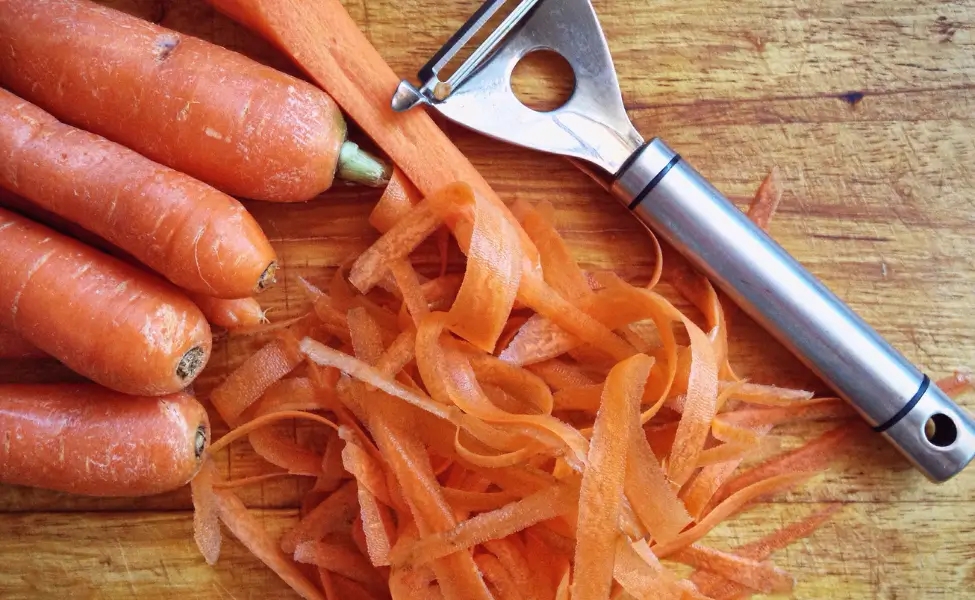 Vegetable Scrap Broth Carrot peels & tops